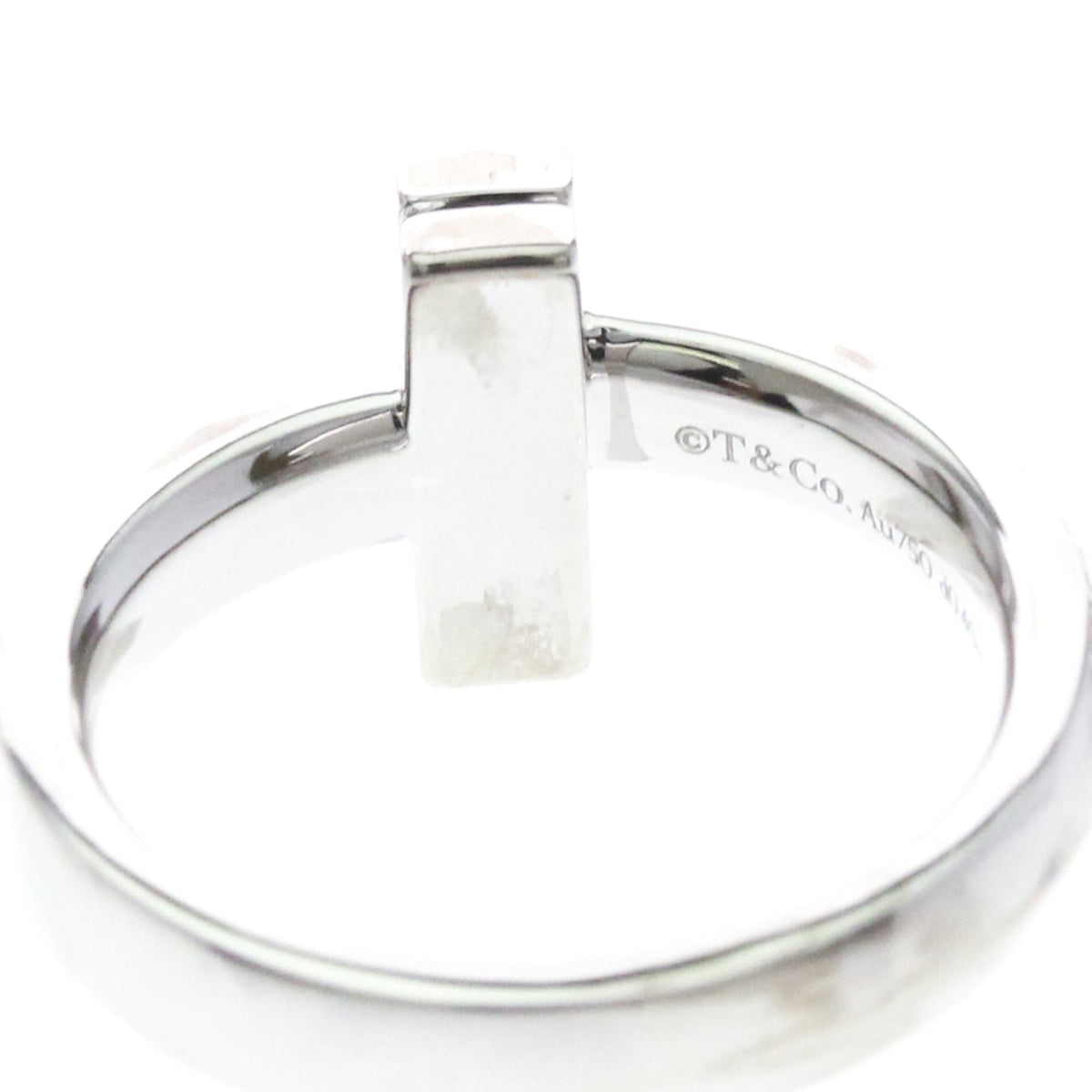 Tiffany T One · 18K White Gold · Diamond · Size 4.5 (EU 51.25)
