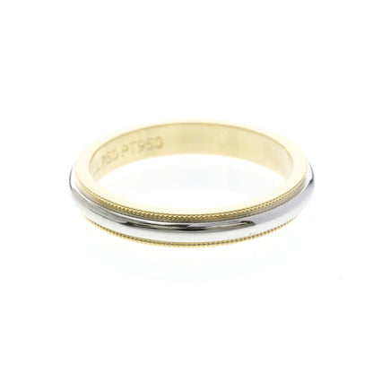 Tiffany Milgrain · Platinum & 18K Yellow Gold