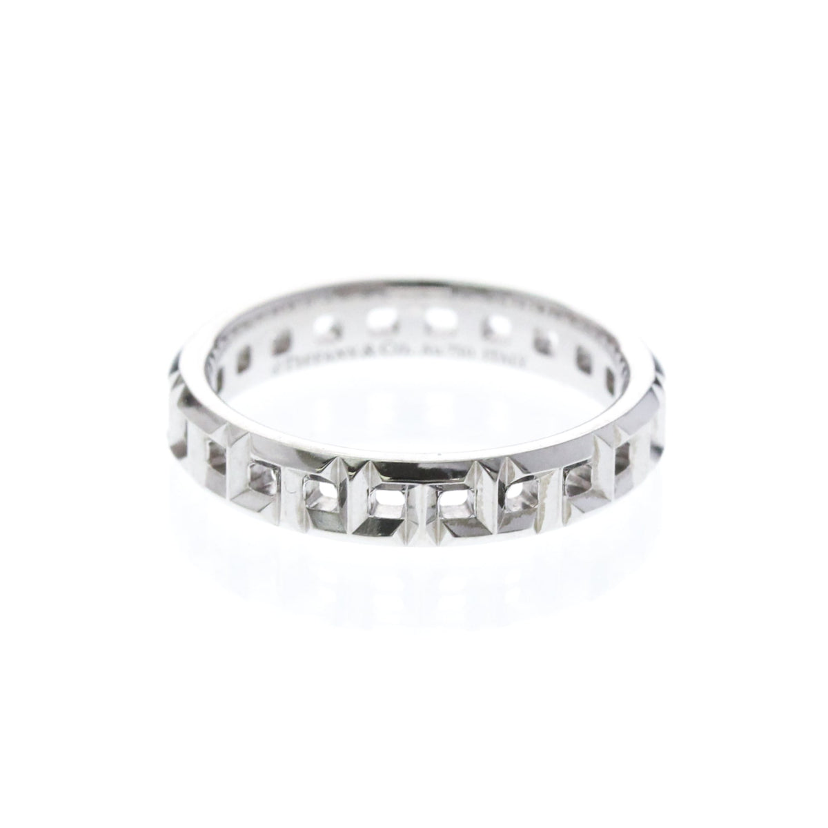 Tiffany T True Narrowing · 18K White Gold · Size 5 (EU 52.5)