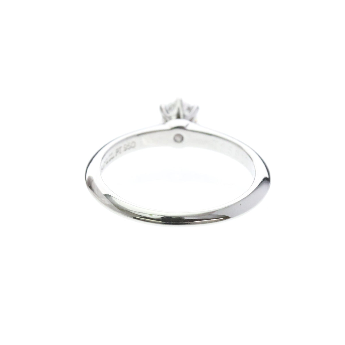 Tiffany Solitaire · 0.2ct Diamond · Platinum · Size 4.5 (EU 51.25)
