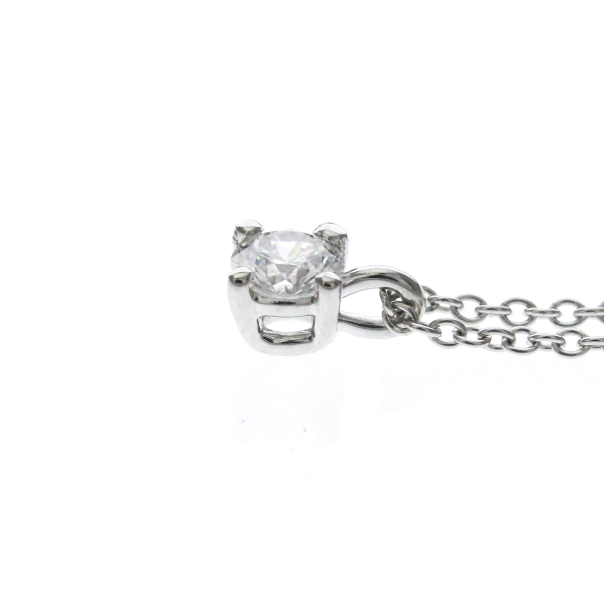 Tiffany Solitaire Diamond · Platinum Necklace