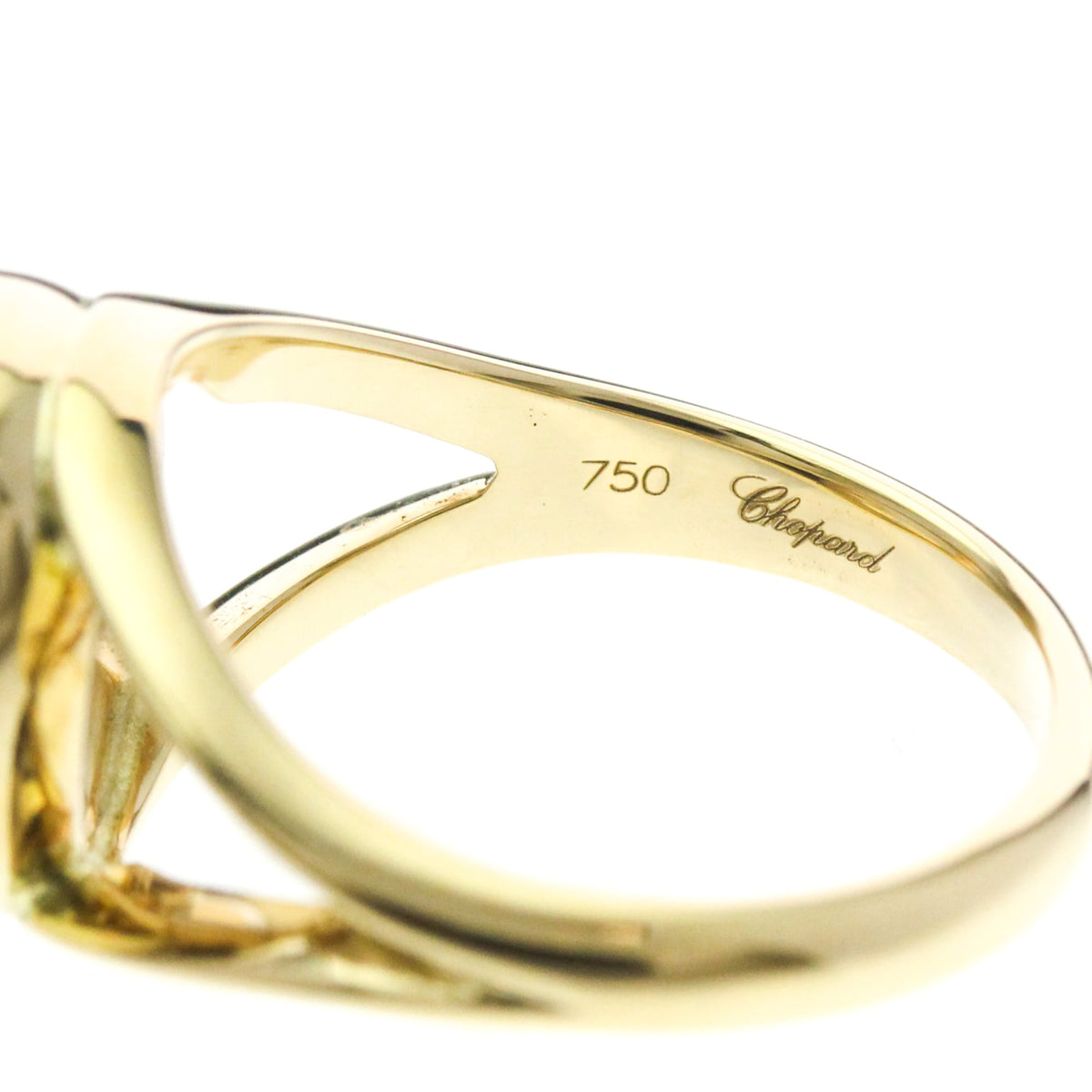 Chopard Happy Diamonds · 18K Yellow Gold · Size 4.4 (EU 48.5)