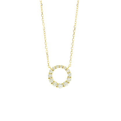 4°C Circle Diamond · 18K Yellow Gold