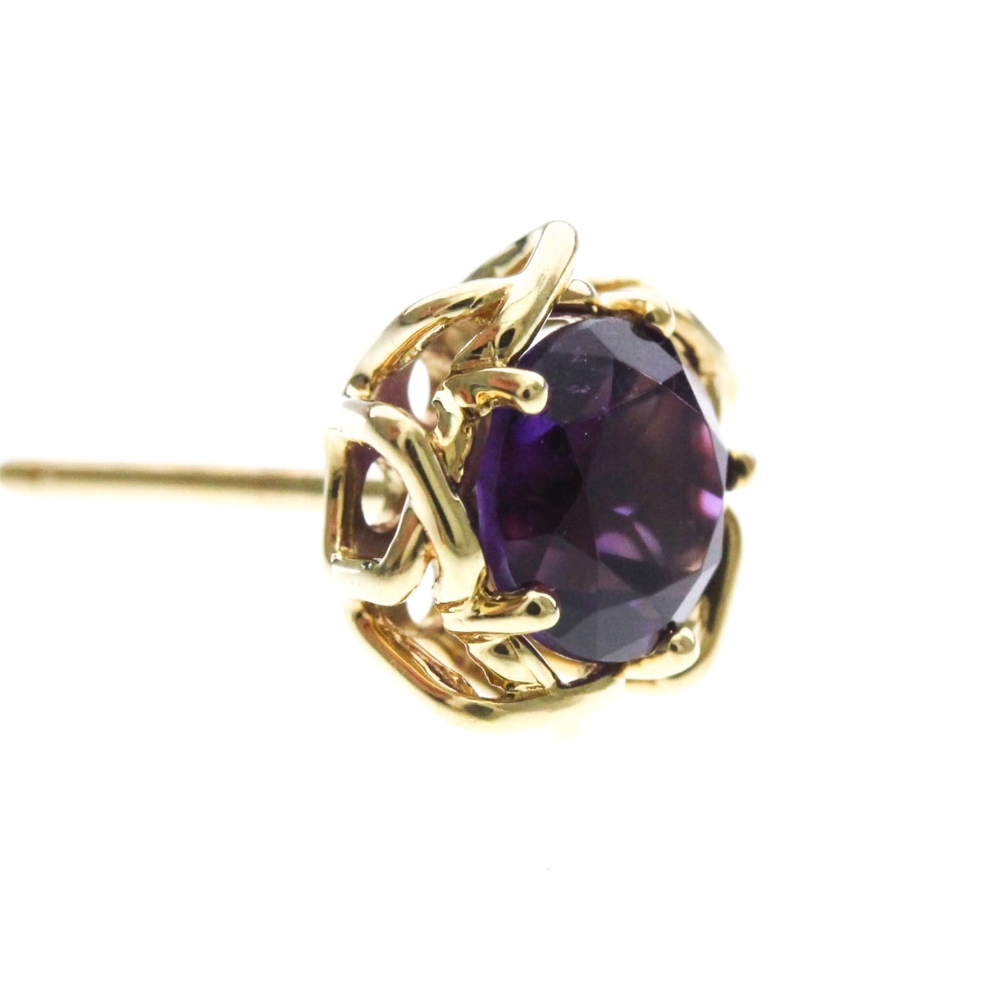Tiffany Amethyst Studs · 18K Yellow Gold