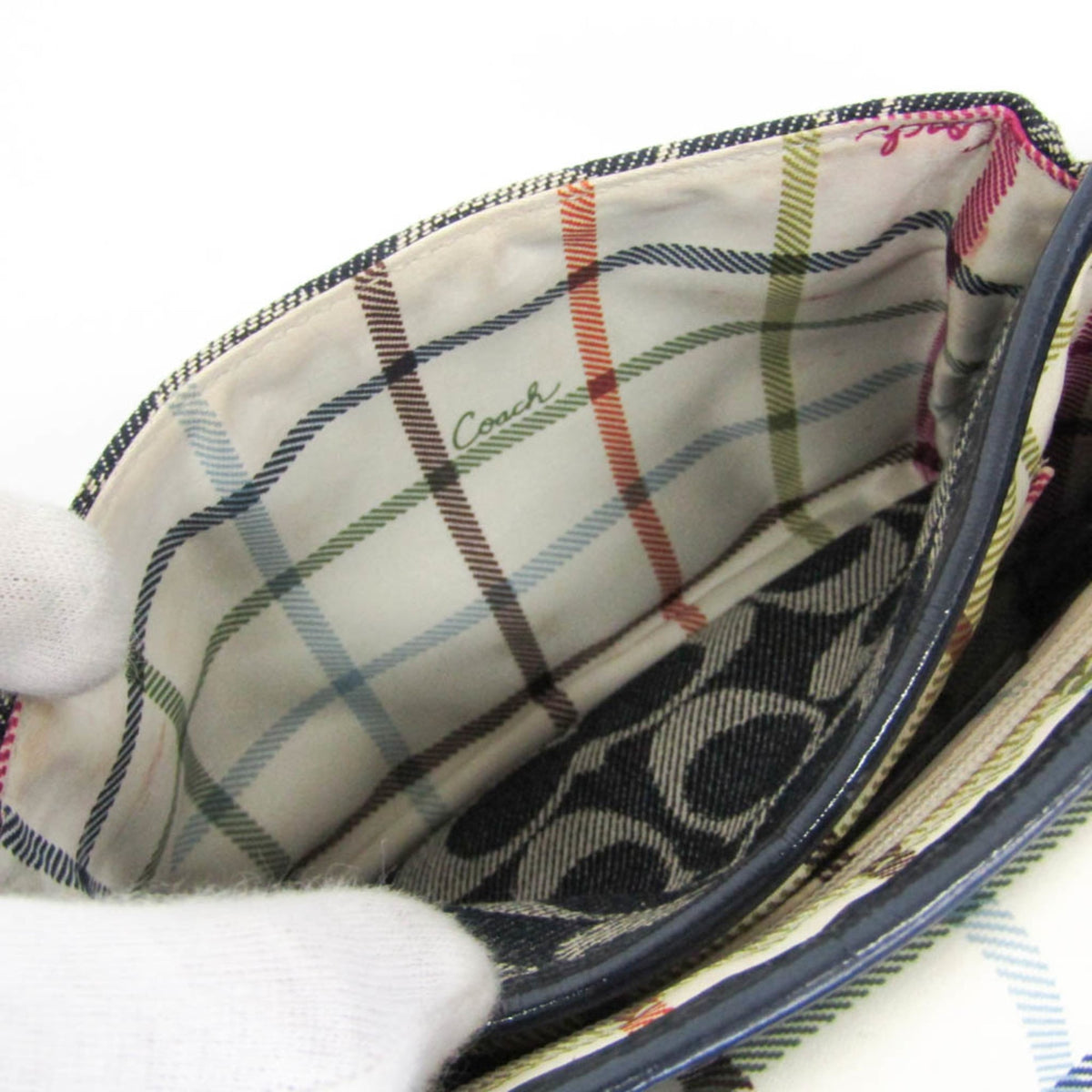 Coach Signature · Denim & Patent Leather