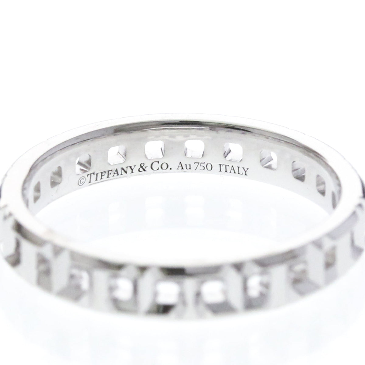 Tiffany T True Narrowing · 18K White Gold · Size 6.5 (EU 56.25)