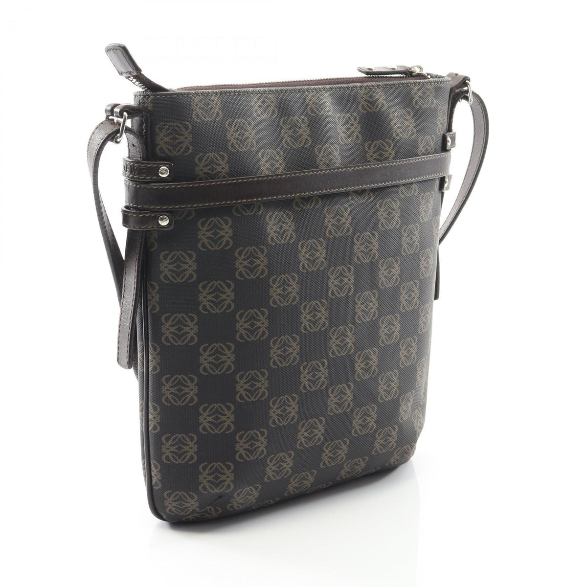 LOEWE Anagram · Canvas Leather Crossbody