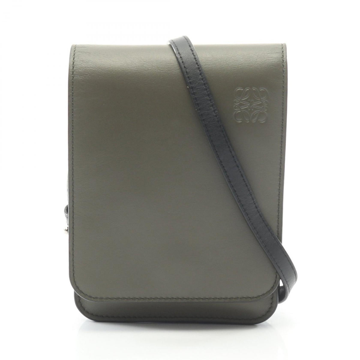 Loewe Gusset Flat · Leather Crossbody