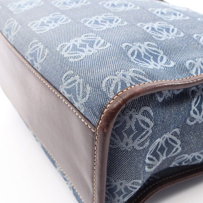 Loewe Repeat Anagram · Canvas Leather Tote