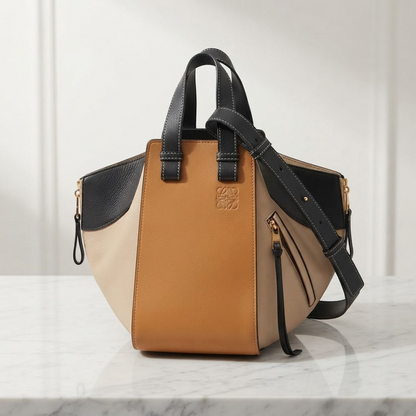 LOEWE HAMMOCK SMALL shoulder Handbag leather Camel Gray Black Used Women