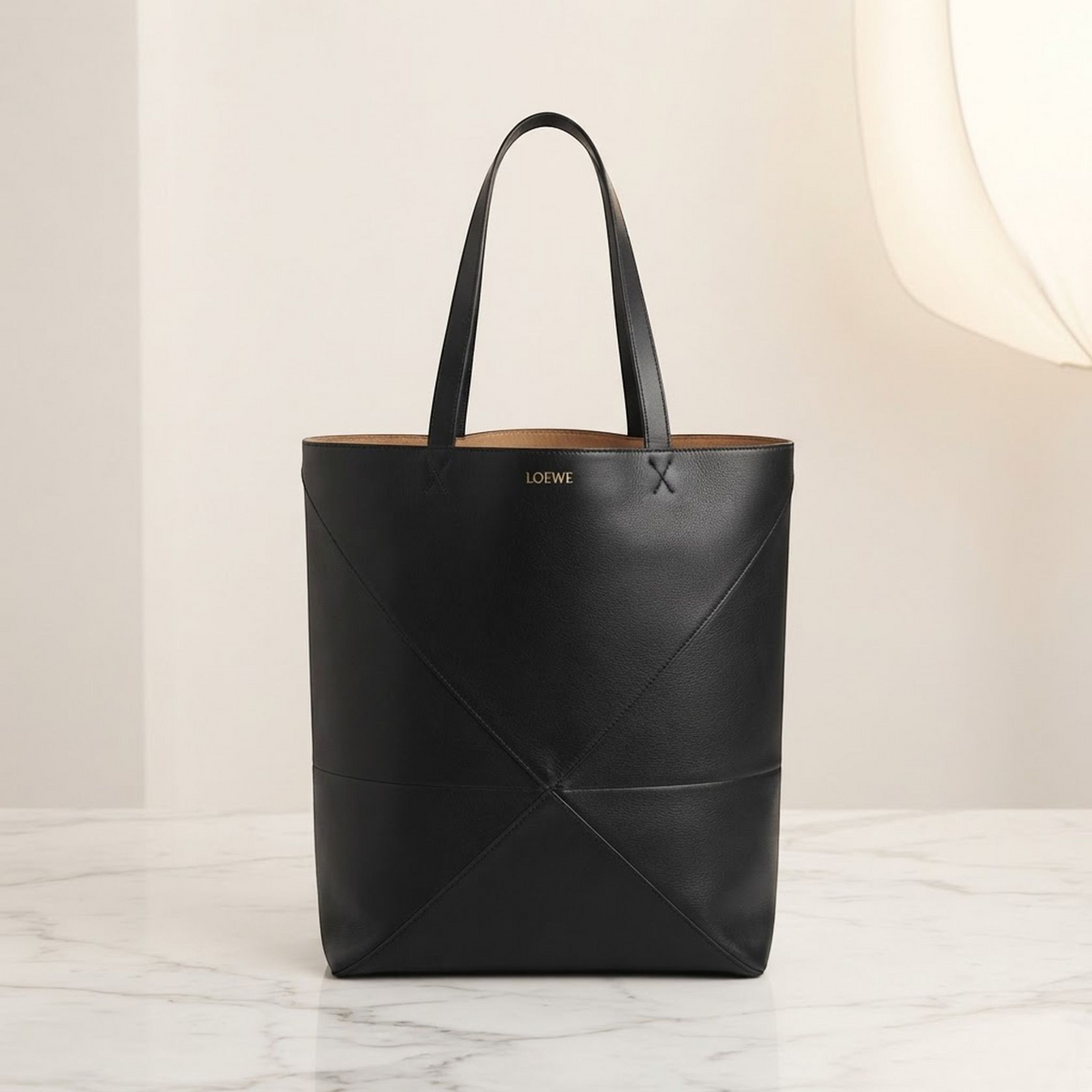 LOEWE Puzzle Fold Large Tote Shoulder Bag B933Q18X011100 leather Black NEW mens