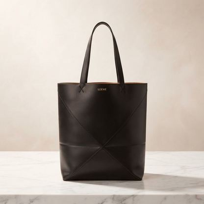 LOEWE Tote Bag Puzzle Fold Large leather Black B933Q18X011100