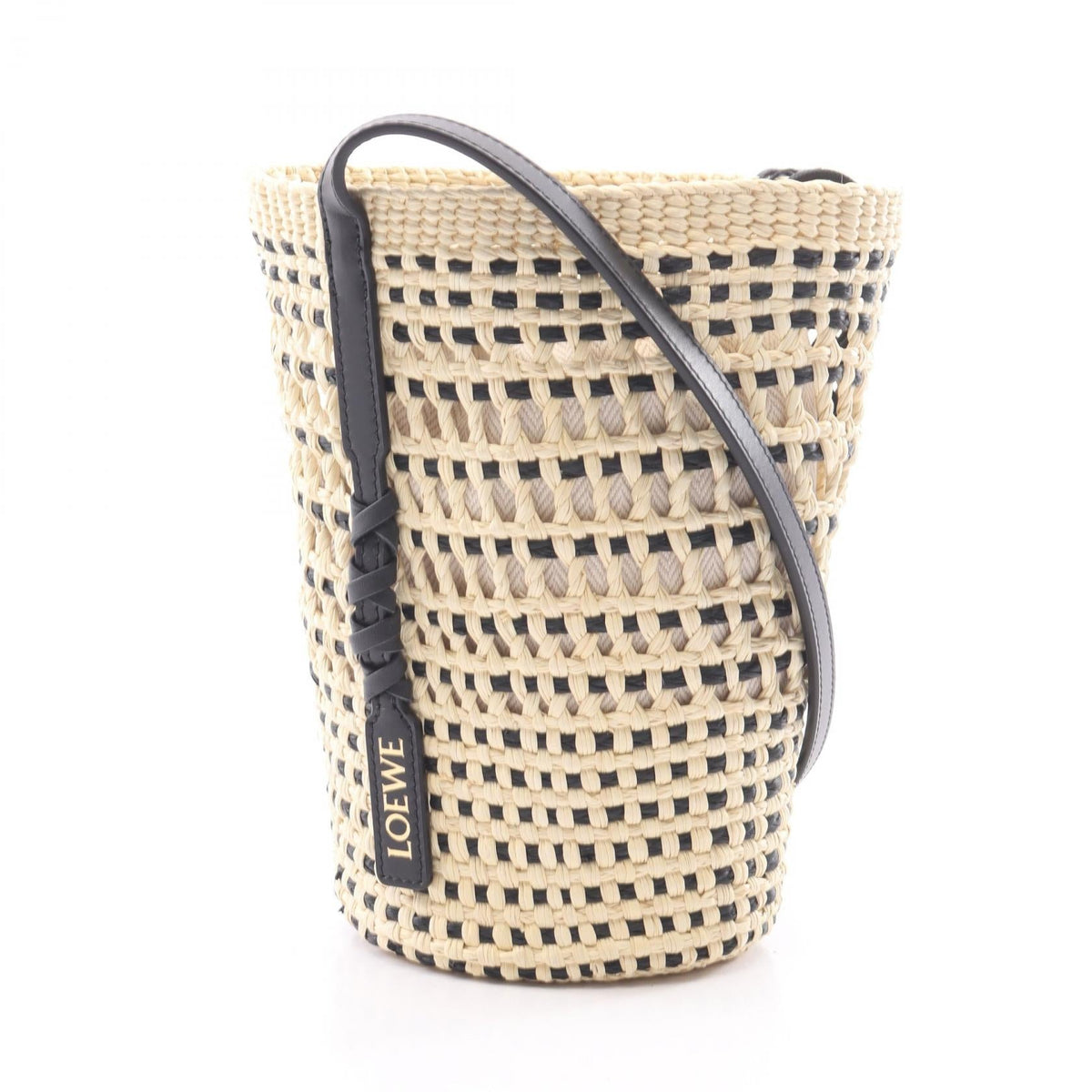 Loewe Blade Pocket · Raffia & Leather