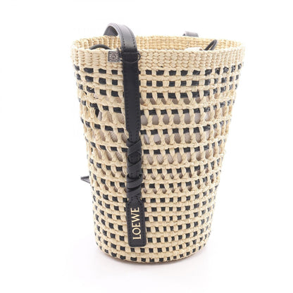 Loewe Blade Pocket · Raffia & Leather