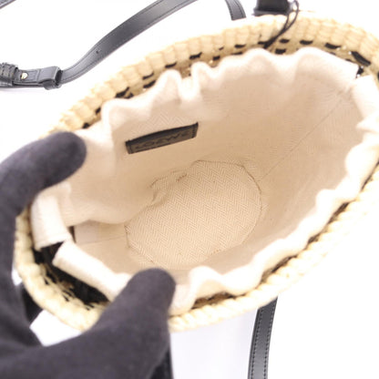 Loewe Blade Pocket · Raffia & Leather