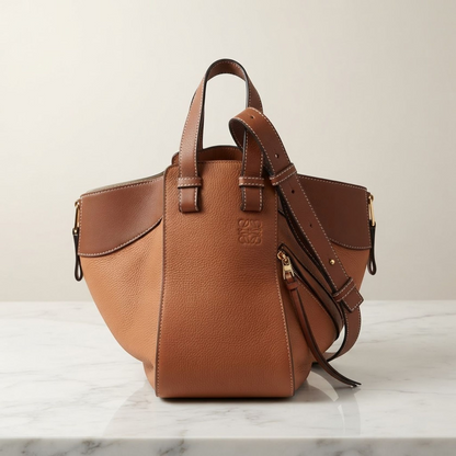 LOEWE Handbag Hammock bag small leather Brown A538S35X51