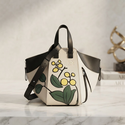 LOEWE Hammock Small Herbarium 2WAY Handbag A538S35X34 leather Beige Used