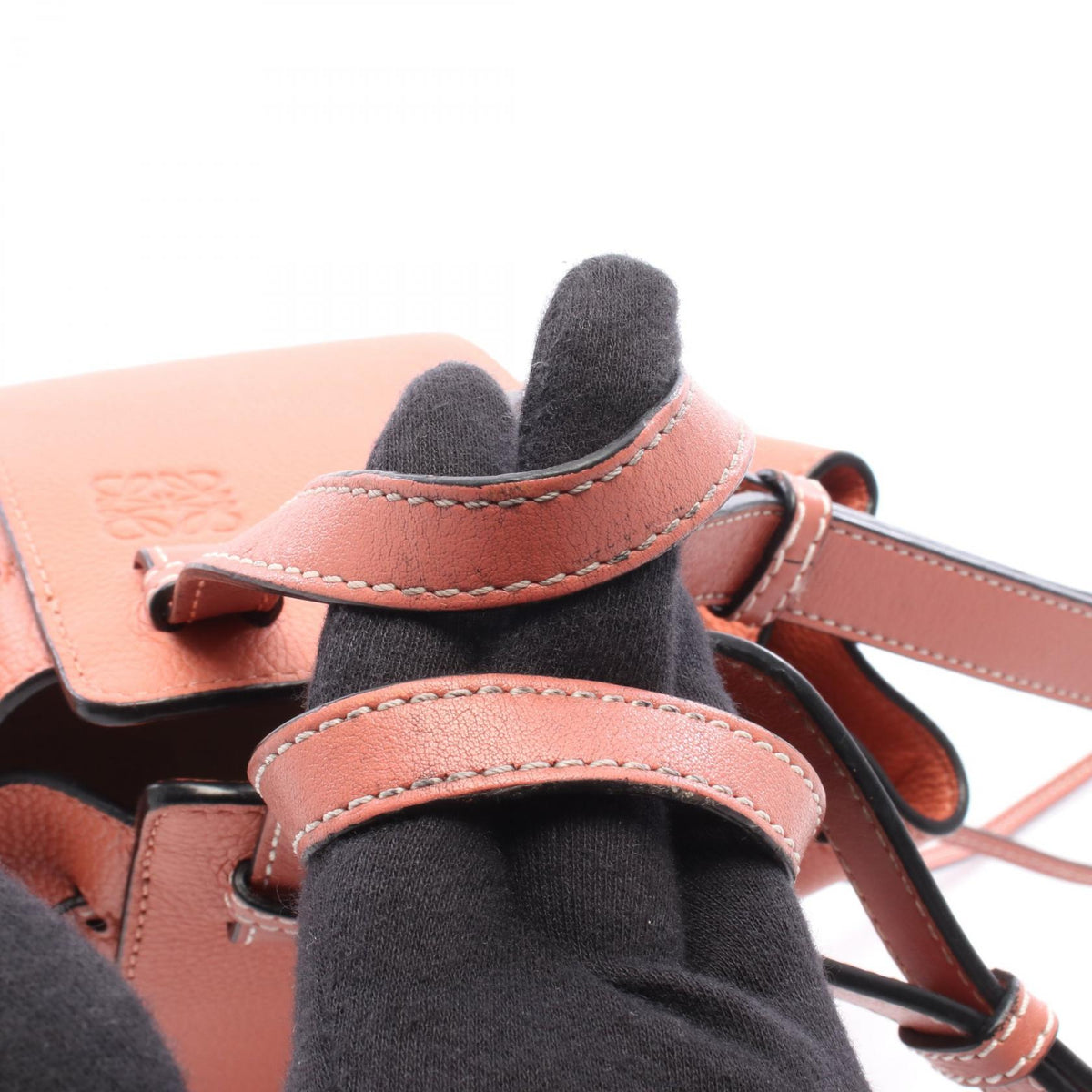 LOEWE Hammock Drawstring Mini · Leather