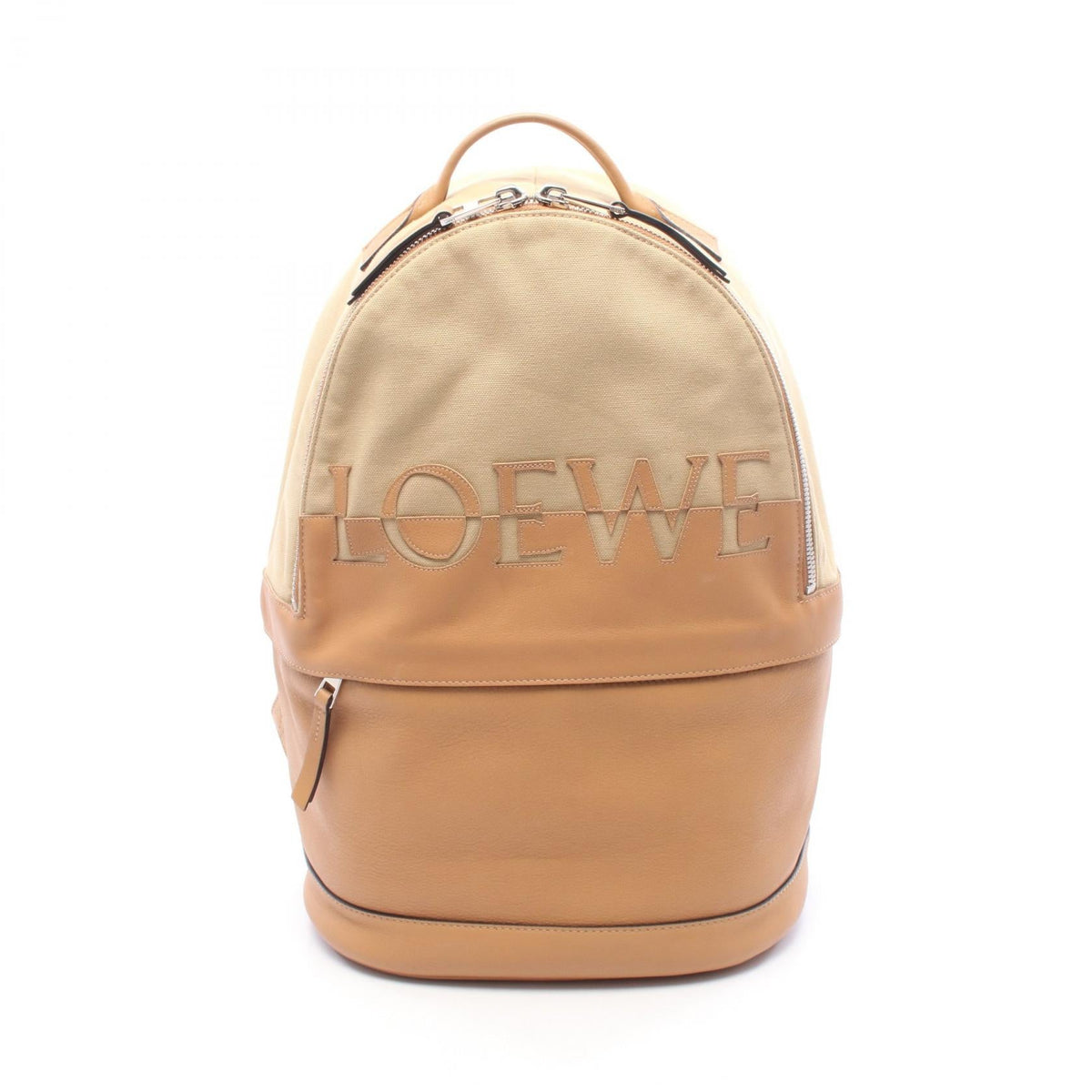 Loewe Round Backpack · Canvas & Leather