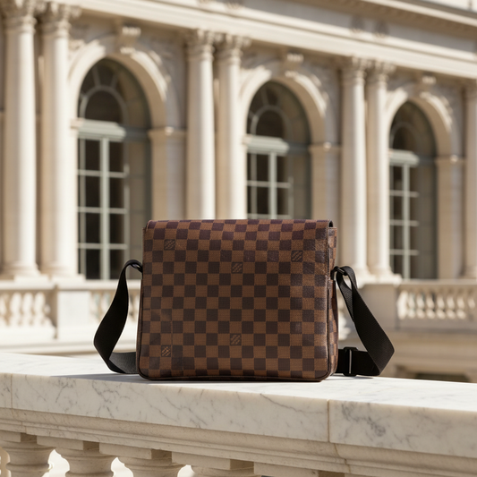 Louis Vuitton Damier Naviglio N45255 Men's Shoulder Bag Ebene