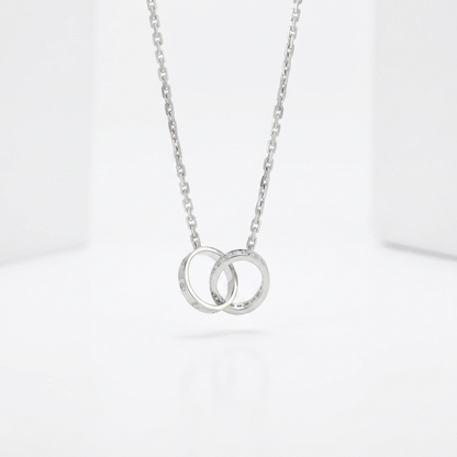 Cartier Baby Love Diamond Necklace White Gold (18K) Diamond Men,Women Fashion Pendant Necklace (Silver)