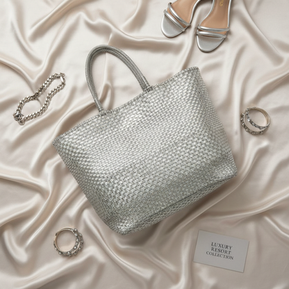 Anteprima Intreccio Women's Wire,PVC Handbag Silver