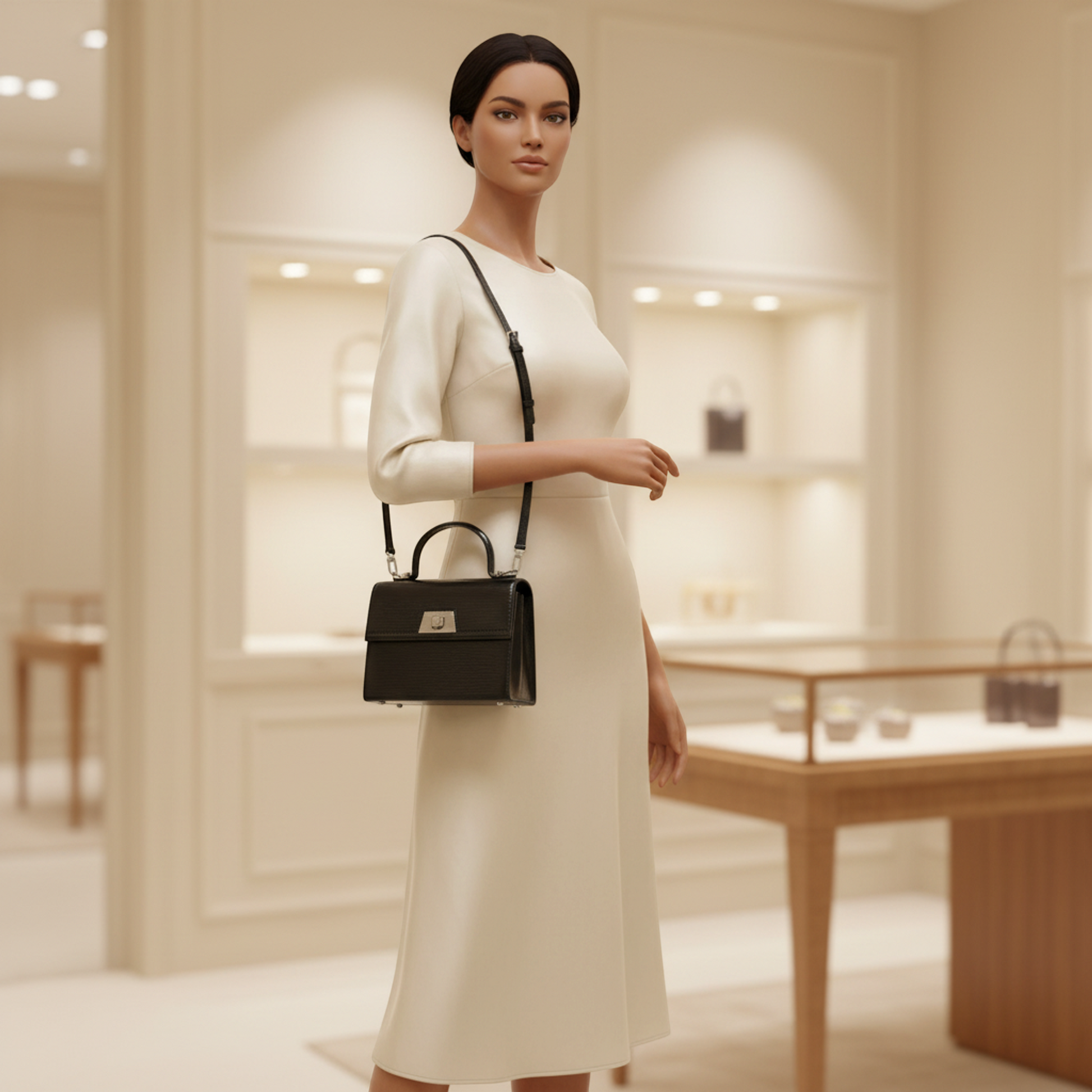 Louis Vuitton Epi Electric Sevigne M4053N Women's Shoulder Bag Black