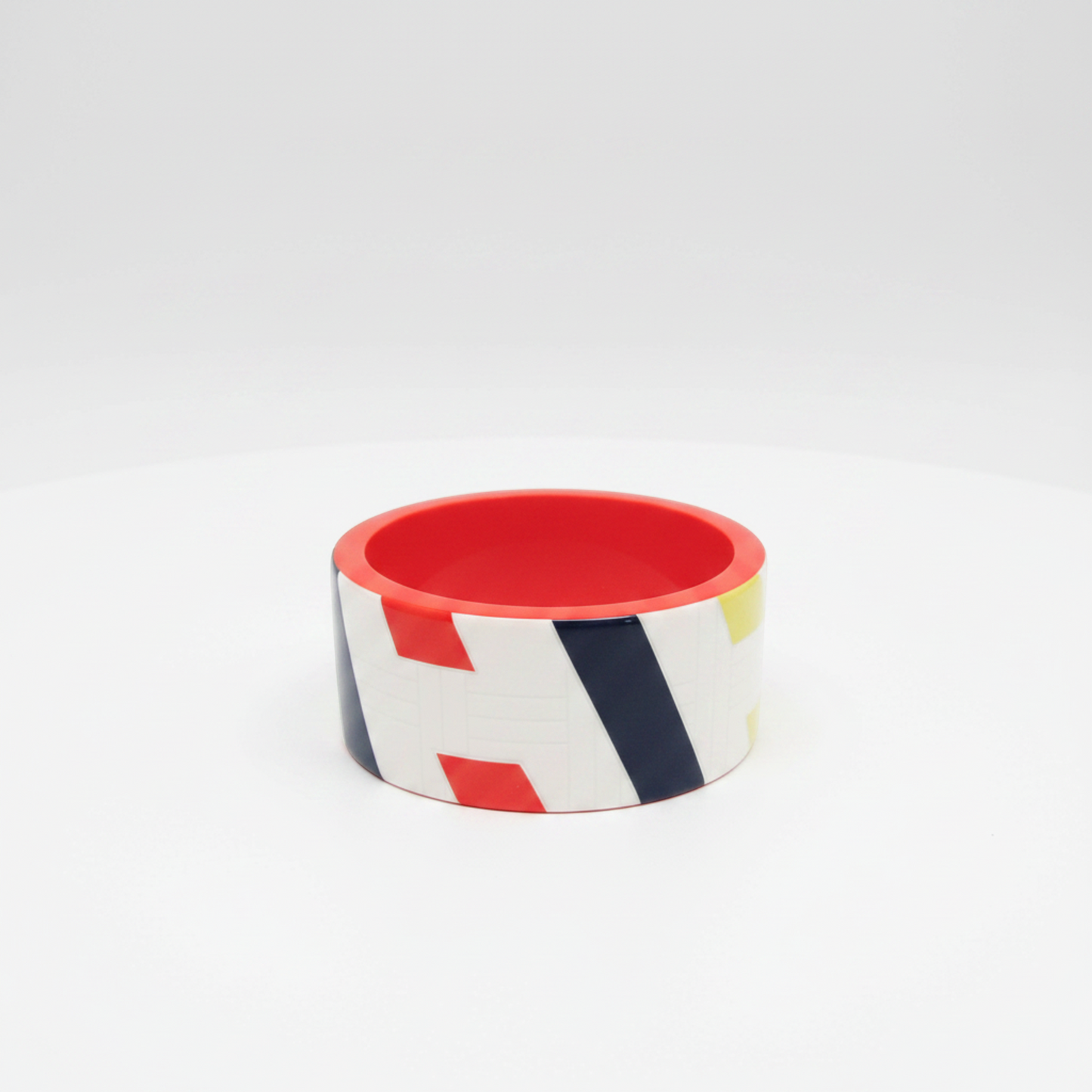 Hermes Bias H GM Lacquer,Wood Bangle Multi-color