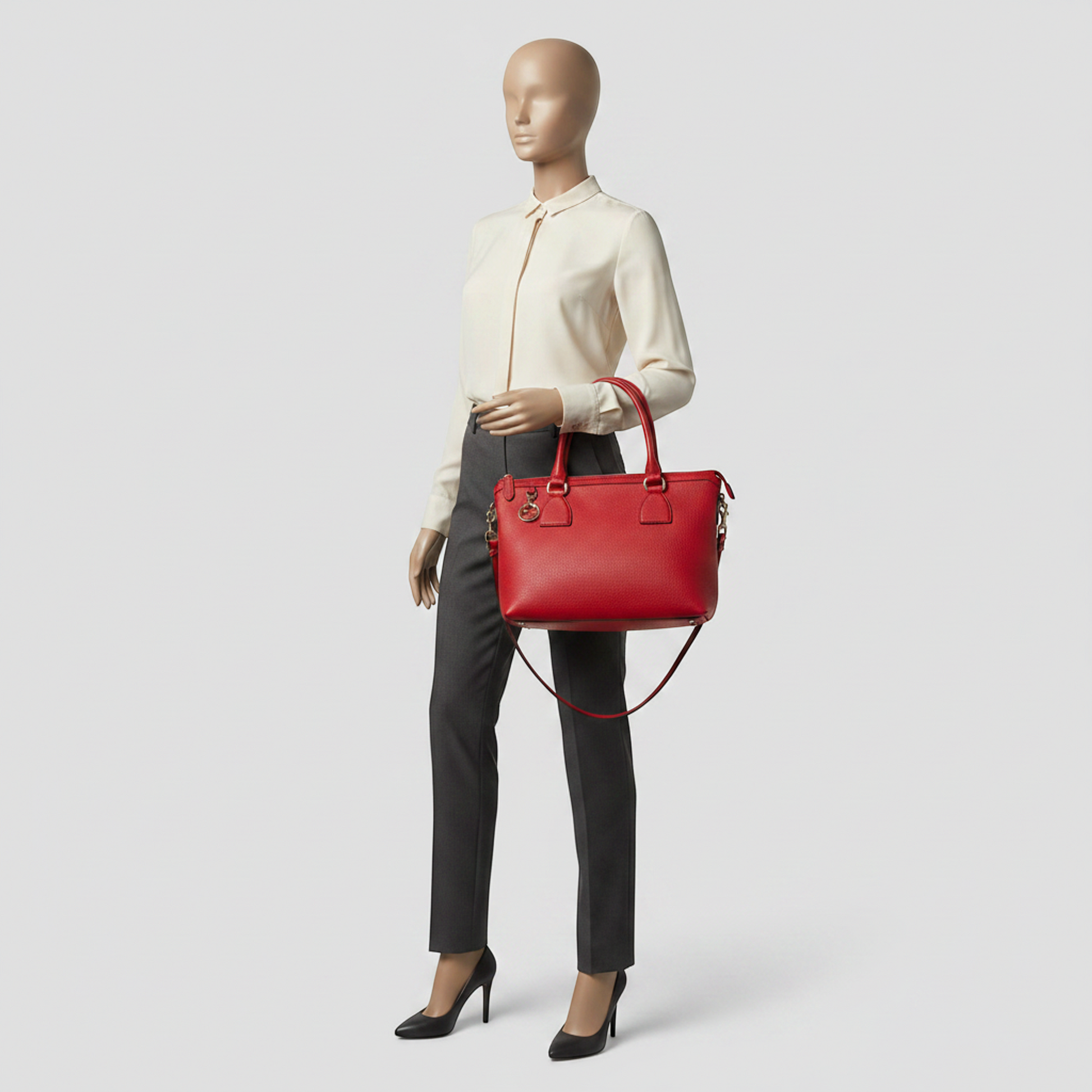 Gucci Interlocking G 449659 Women's Leather Handbag,Shoulder Bag Red Color