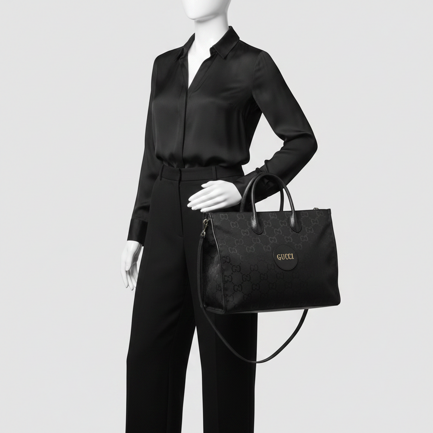 Gucci Off The Grid GG 630353 Women,Men Nylon Canvas,Leather Handbag,Shoulder Bag Black