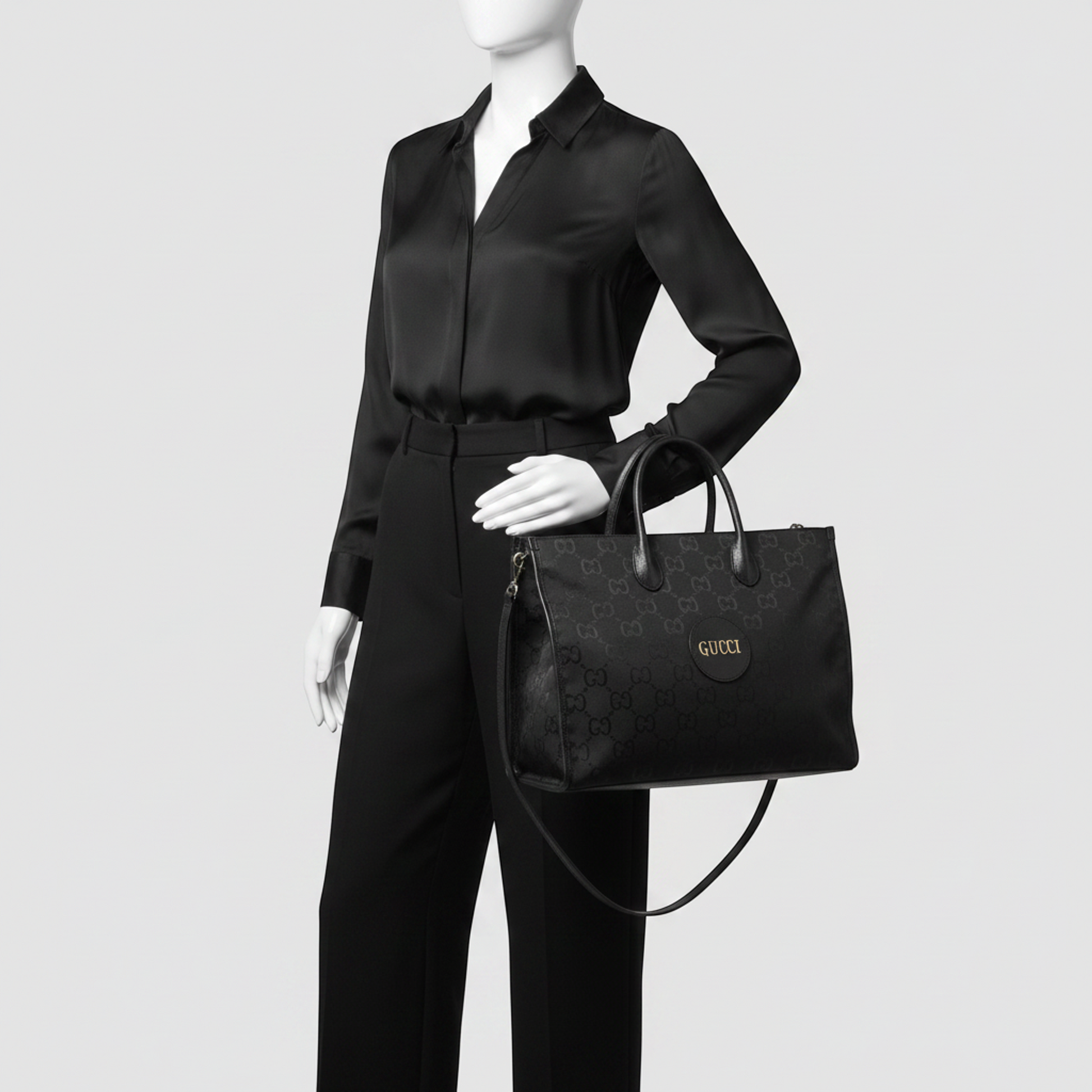 Gucci Off The Grid GG 630353 Women,Men Nylon Canvas,Leather Handbag,Shoulder Bag Black