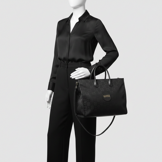 Gucci Off The Grid GG 630353 Women,Men Nylon Canvas,Leather Handbag,Shoulder Bag Black