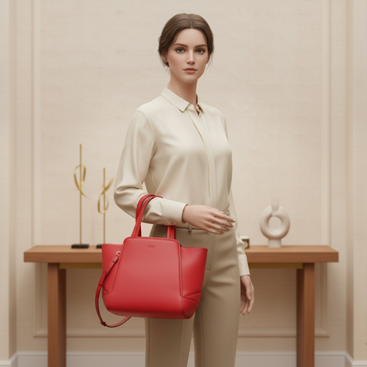Tod's Women's Leather Handbag,Shoulder Bag Red Color