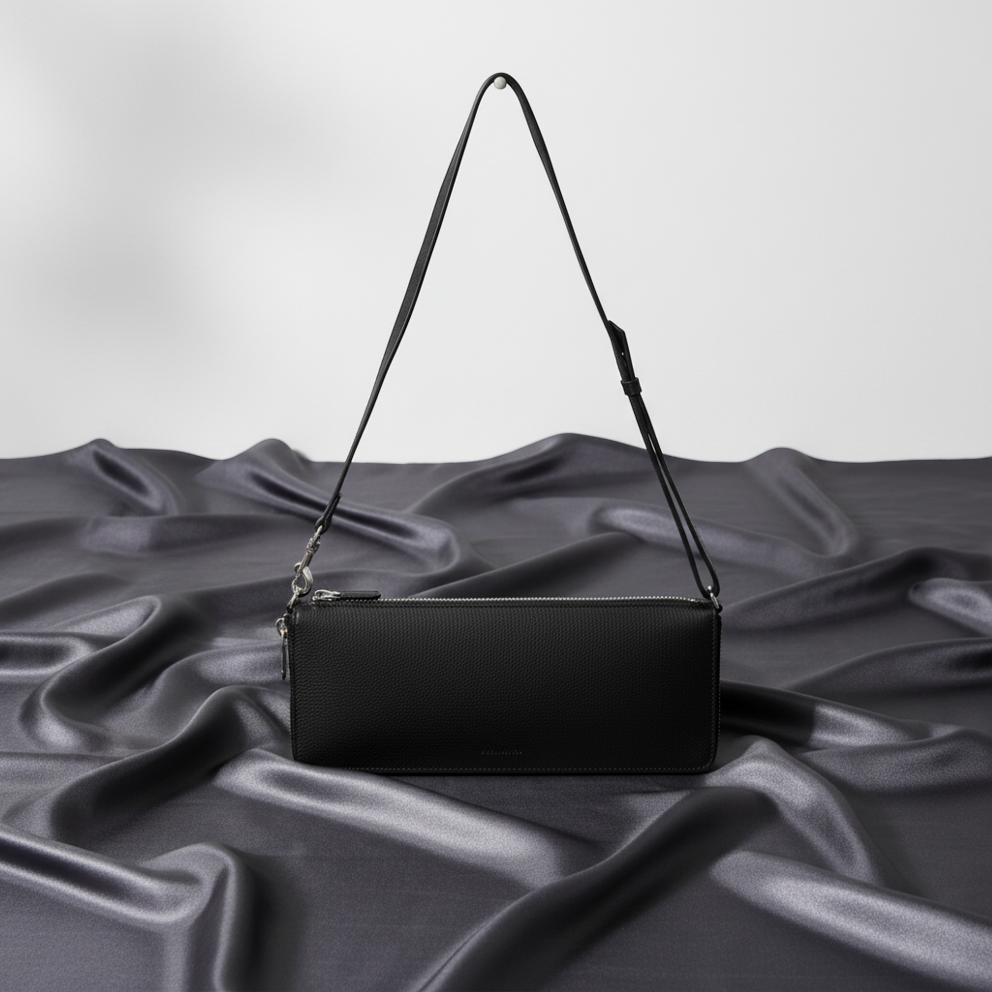 Balenciaga LEASH CLUTCH 658781 Women,Men Leather Shoulder Bag Black