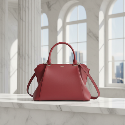 Cartier C De Cartier L1001829 Women's Leather Handbag,Shoulder Bag Bordeaux