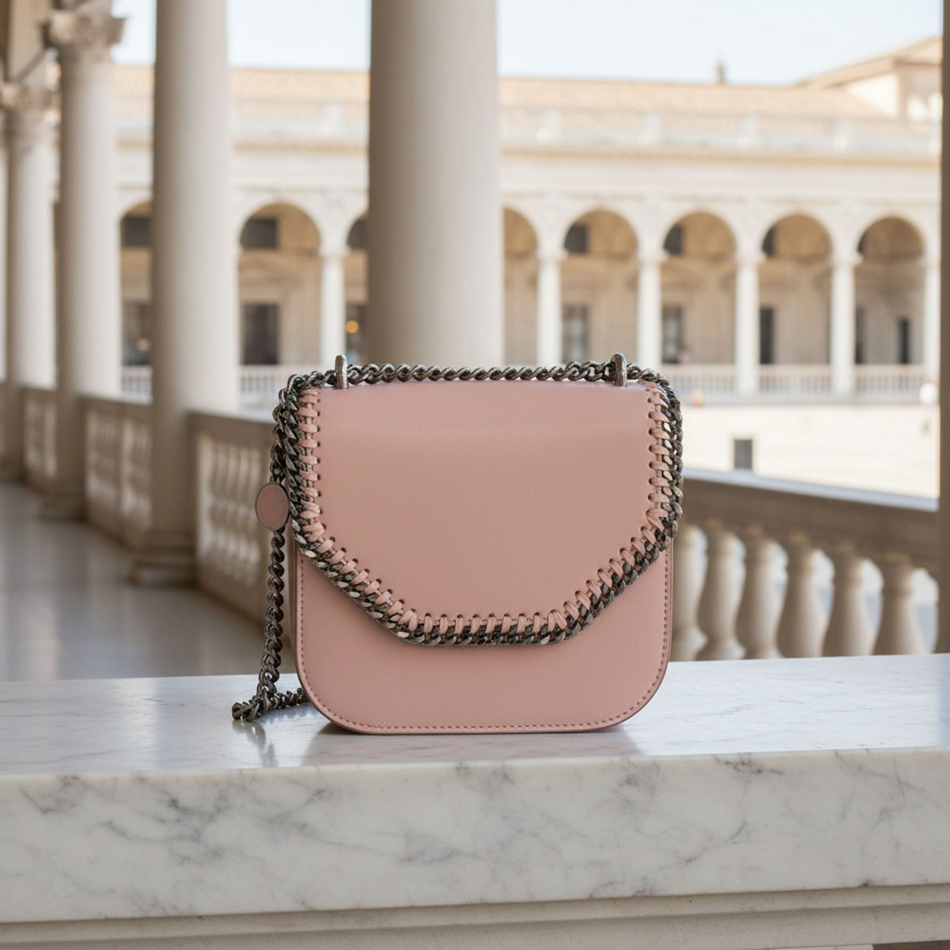 Stella McCartney BOX MINI SHOULDER 469027 W9956 Women's Faux Leather Shoulder Bag Pink
