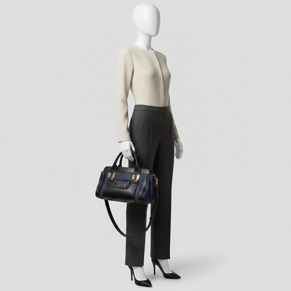 Chloé Alice Women's Leather Handbag,Shoulder Bag Black,Navy