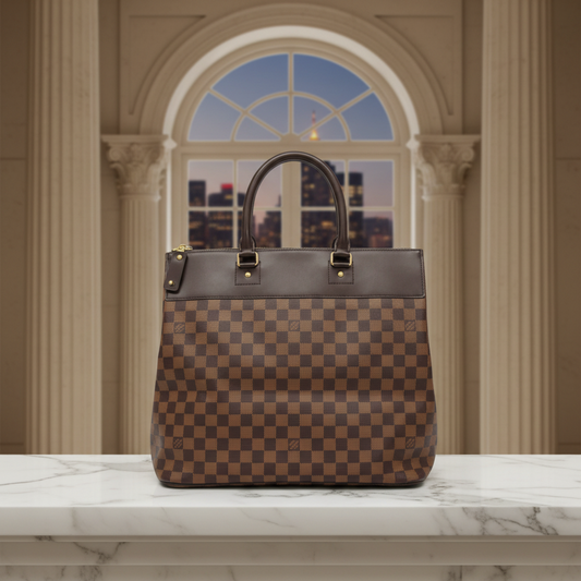 Louis Vuitton Damier Greenwich PM N41165 Men,Women Boston Bag Ebene