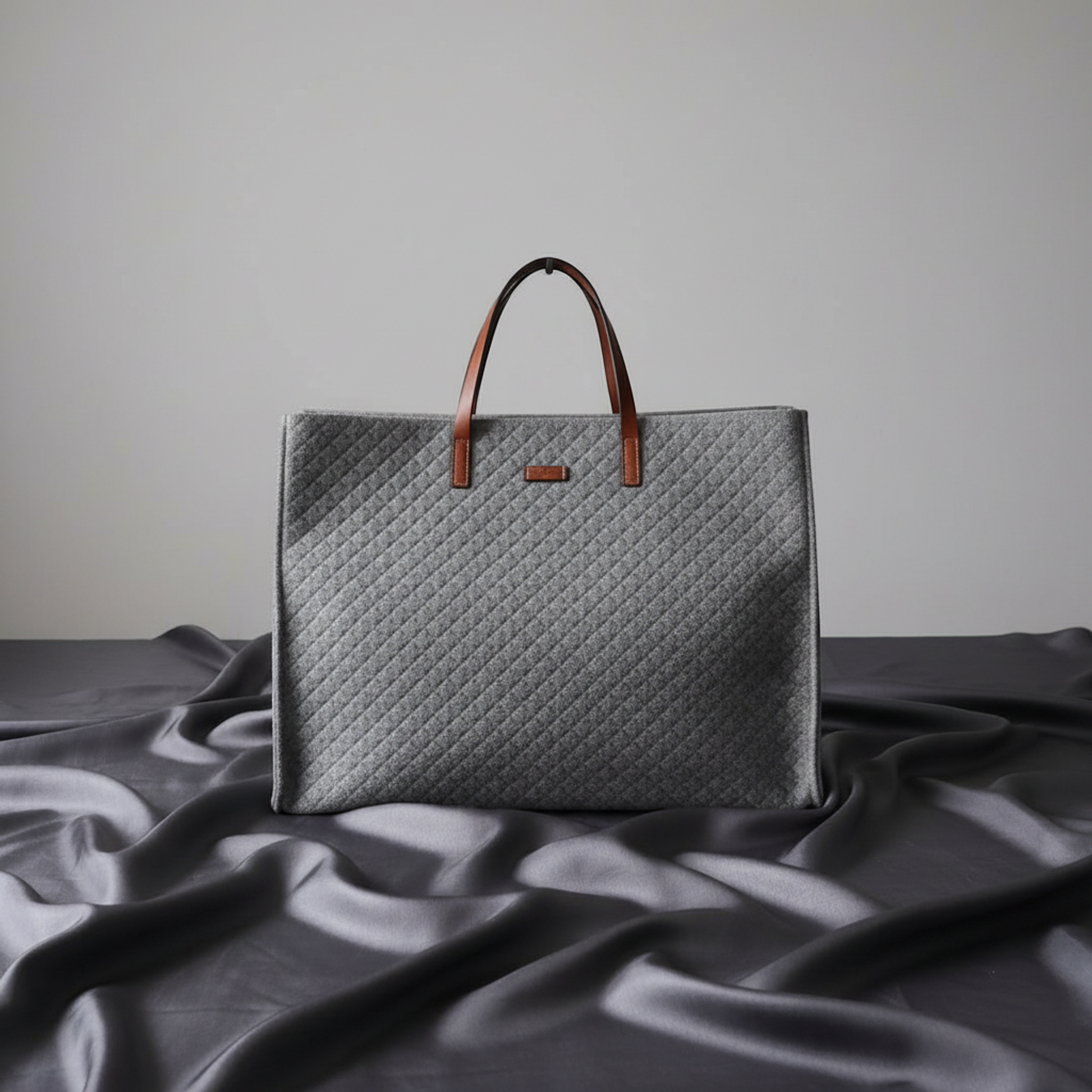 Gucci 295266 Men,Women Leather,Felt Tote Bag Brown,Gray