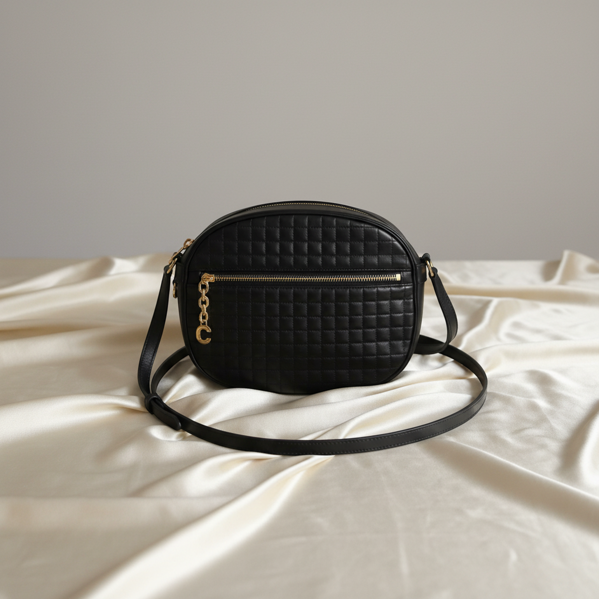 Celine Medium Camera Bag 188353BFH Women's Leather Shoulder Bag Black