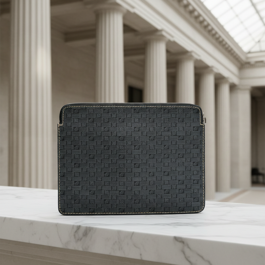 Moreau Men,Women Leather Clutch Bag,Pouch Black,Gray