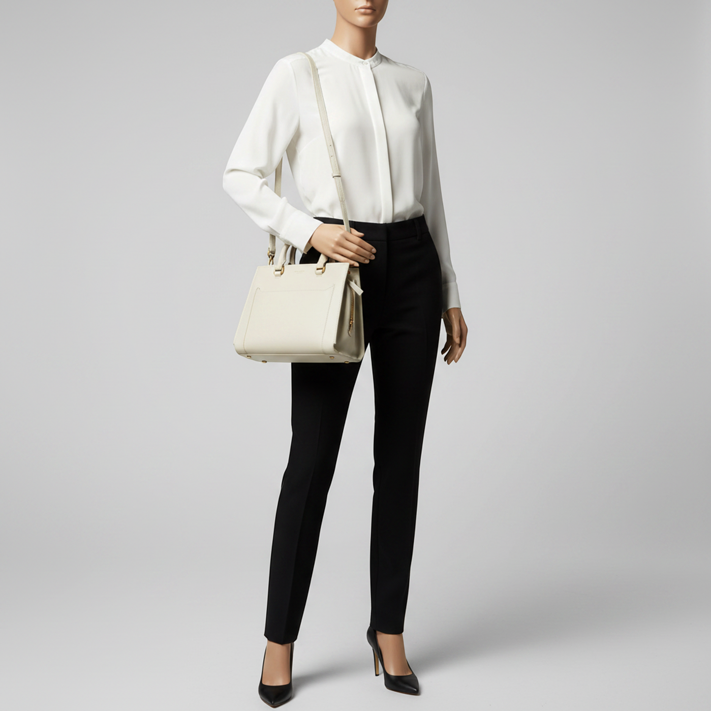 Saint Laurent Eastside Small 554116 Women's Leather Handbag,Shoulder Bag White