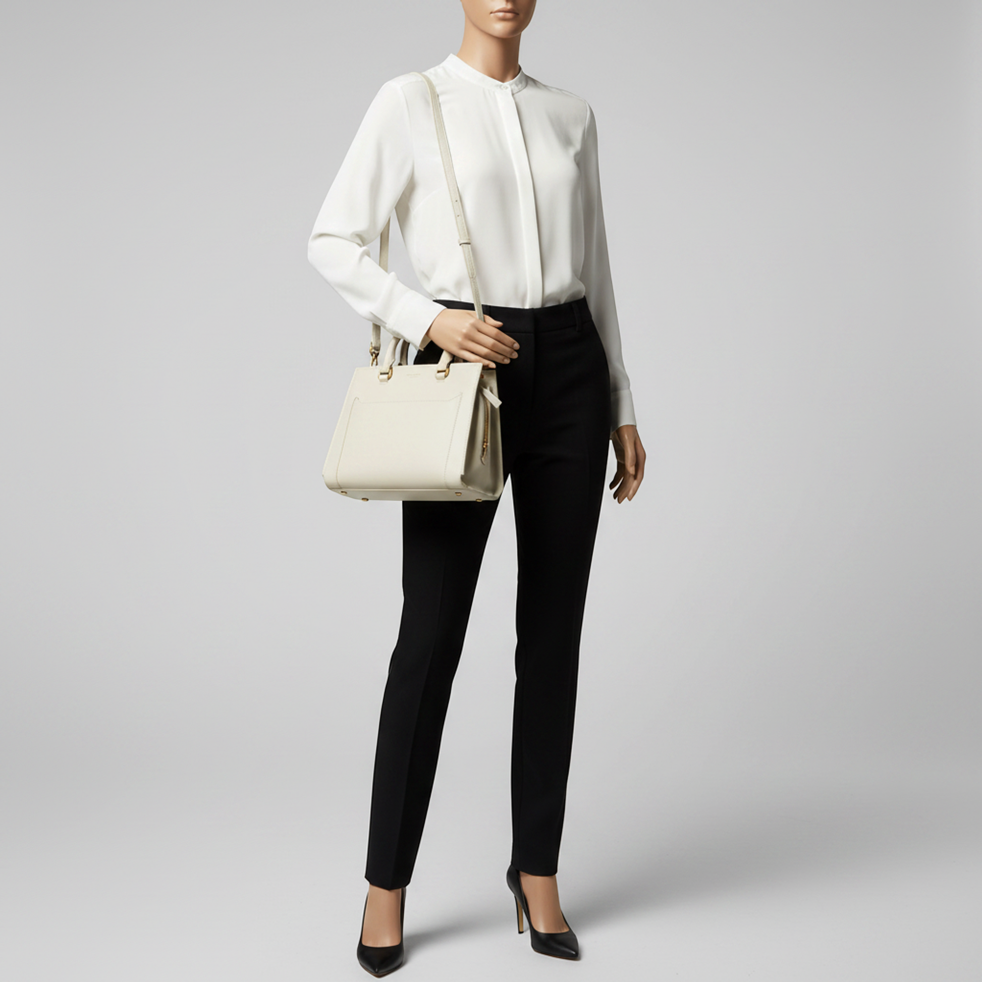 Saint Laurent Eastside Small 554116 Women's Leather Handbag,Shoulder Bag White