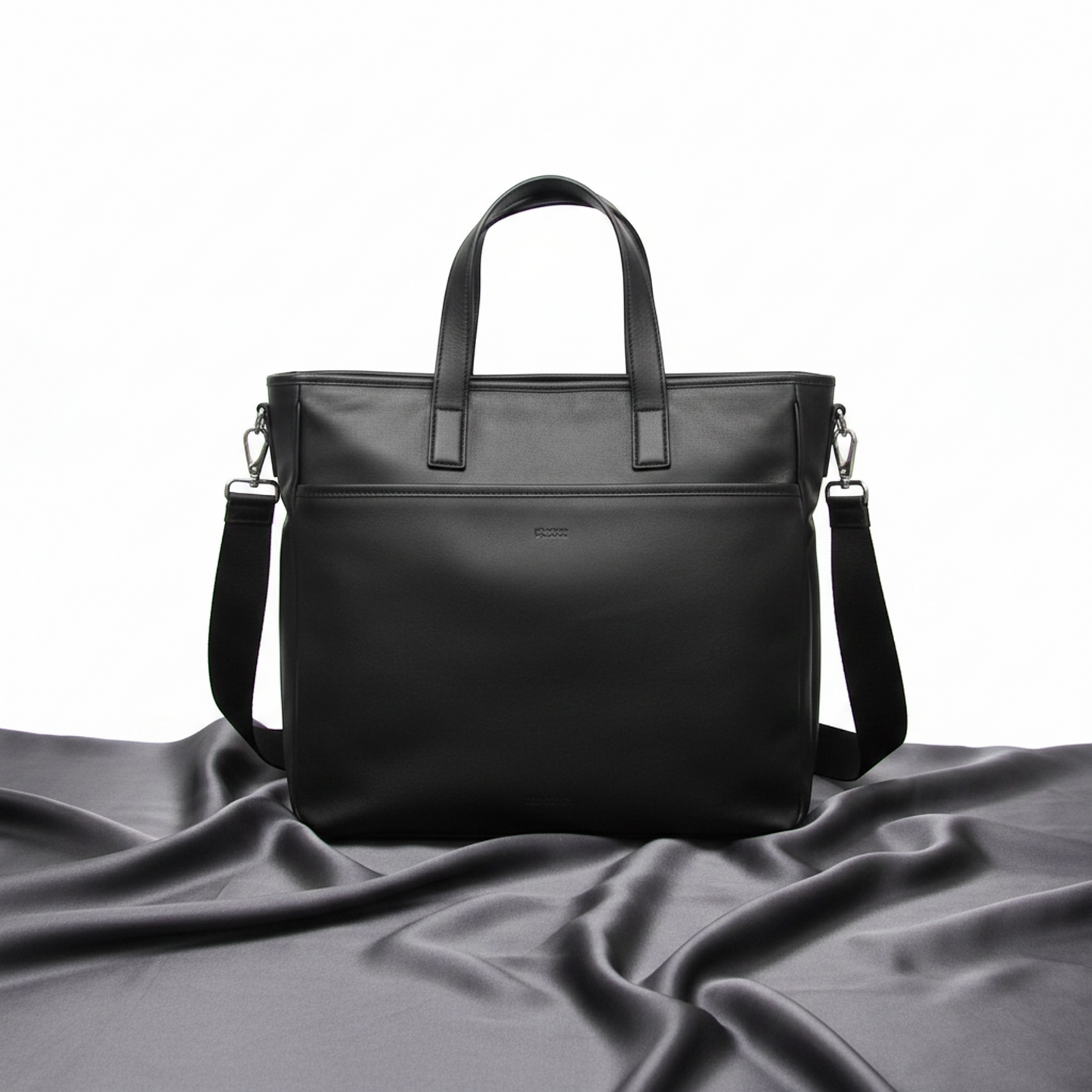 Prada Men's Leather Handbag,Shoulder Bag Black