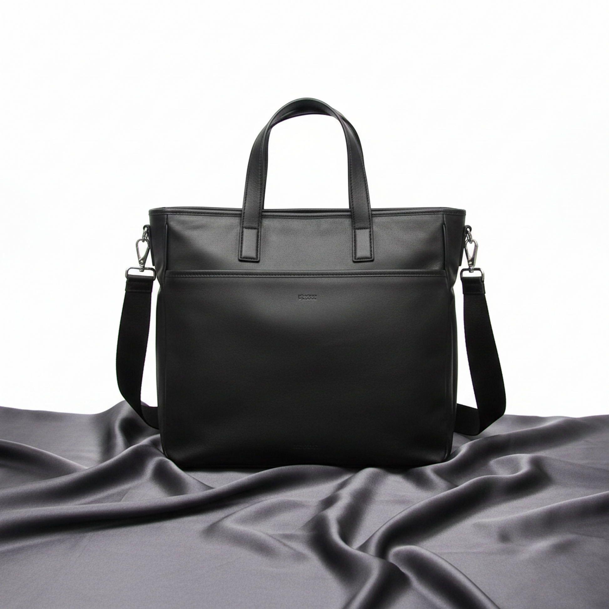 Prada Men's Leather Handbag,Shoulder Bag Black