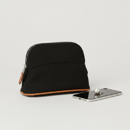 Hermes Bolide Mini Mini Women's Cotton,Leather Pouch Black,Brown