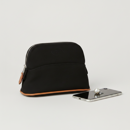 Hermes Bolide Mini Mini Women's Cotton,Leather Pouch Black,Brown