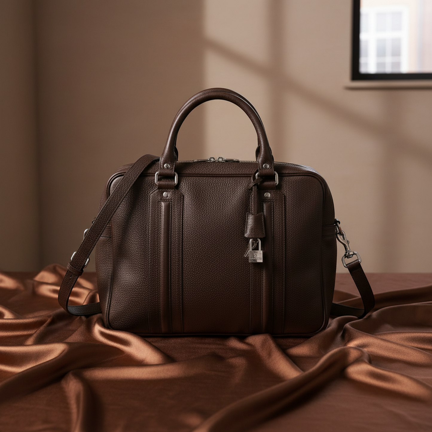 Gucci Business Bag 231850 Men's Leather Briefcase,Shoulder Bag Dark Brown