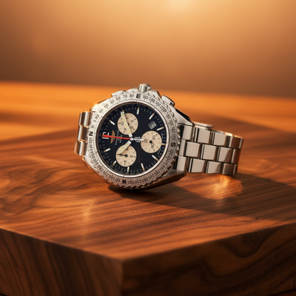 BREITLING Chrono Shark Yacht Steel Quartz Mens Watch A53606 Polished