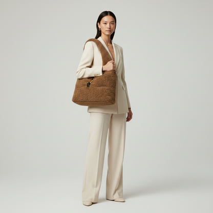 Moncler SNOW TOTE 5D60000 Women's Polyester Handbag,Tote Bag Brown